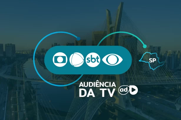 Arte gráfica dos consolidados de audiência da TV Globo, Record, SBT e Band em São Paulo