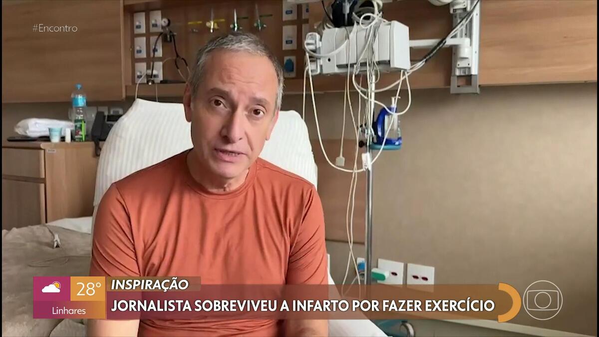 Burnier no Encontro com grafismo do tempo na tela