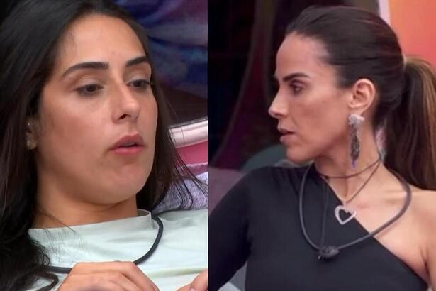 Deniziane e Wanessa em uma montagem no BBB 24