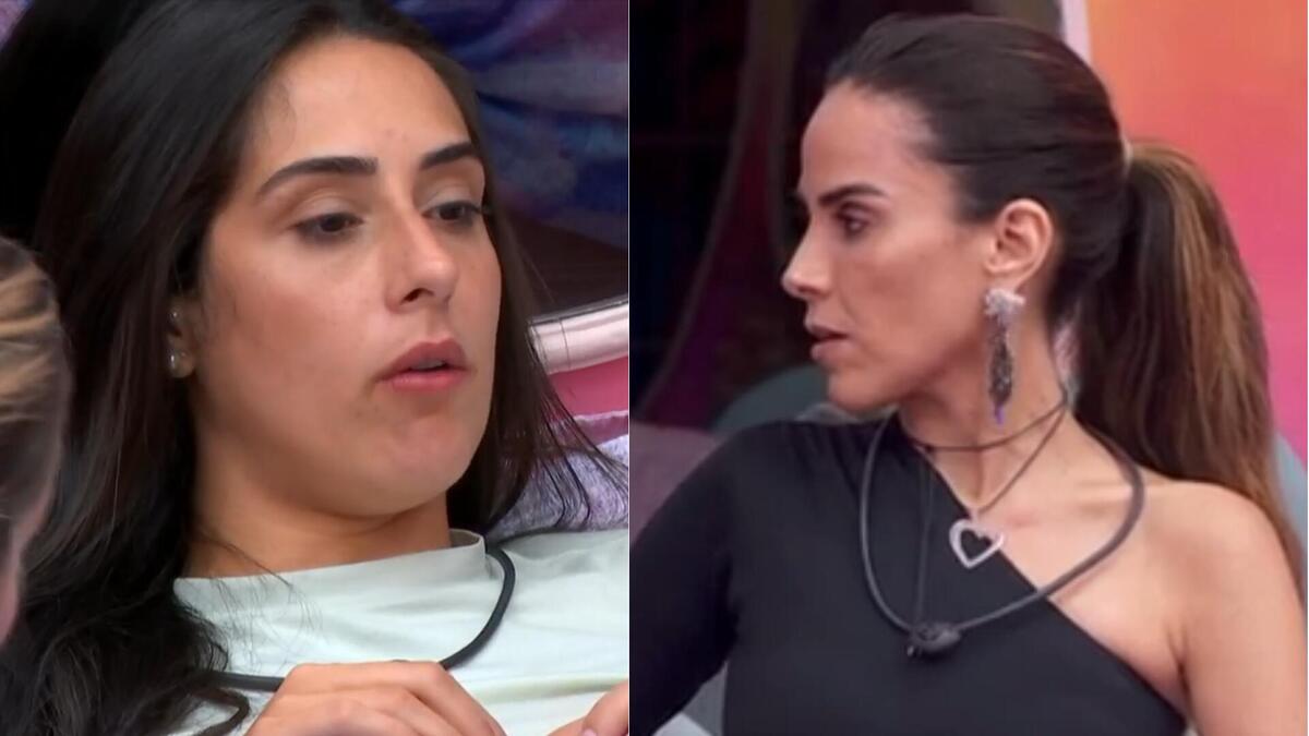 Deniziane e Wanessa em uma montagem no BBB 24