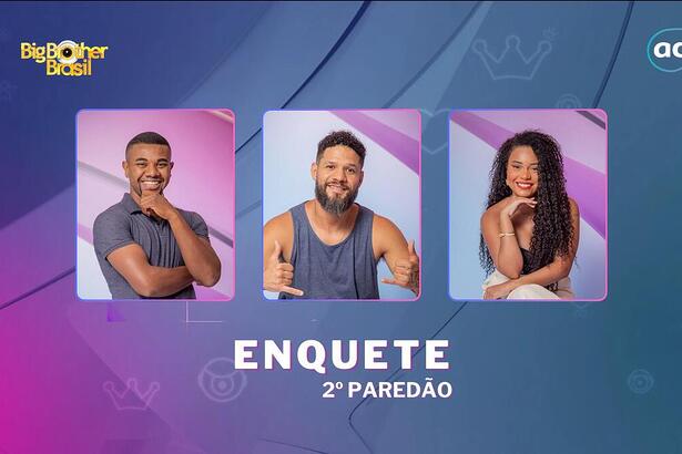 Davi, Juninho e Thalyta na arte da Enquete do segundo Paredão do BBB 24