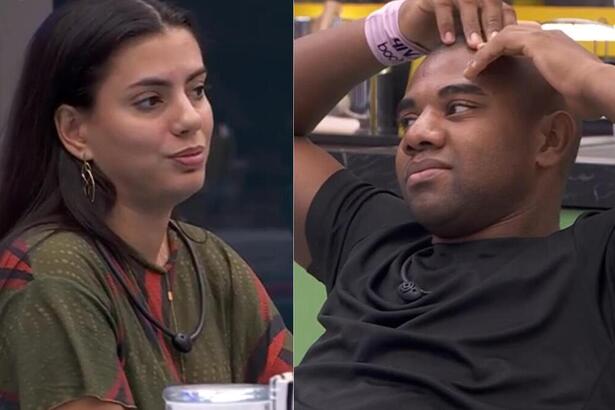 Fernanda e Davi em uma montagem no BBB 24