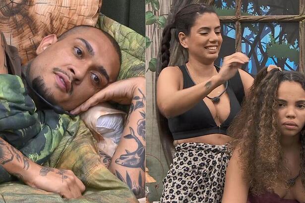 Giovanna Pitel, Fernanda e MC Bin Laden em uma montagem no quarto do BBB