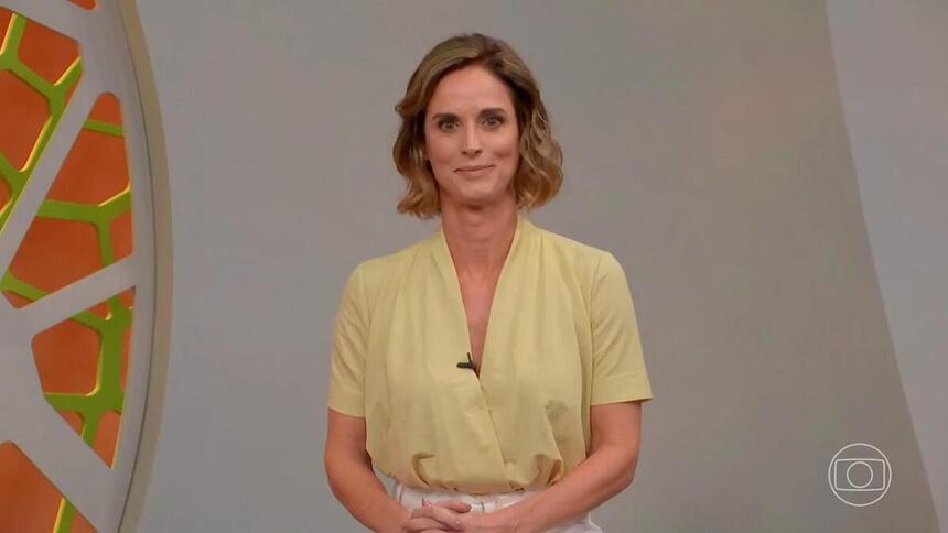 Helen Martins em trecho do Globo Rural no estúdio da atração