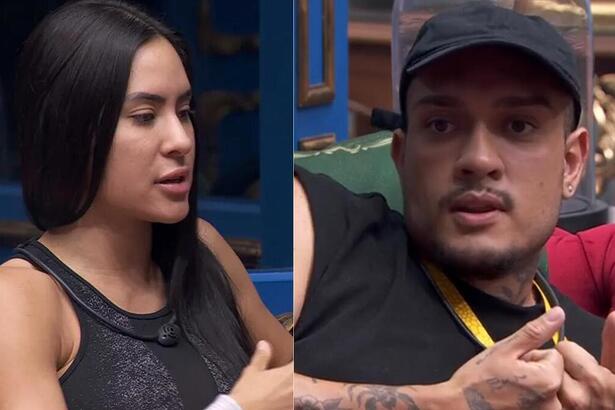 Isabelle e MC Bin Laden em uma montagem no BBB 24