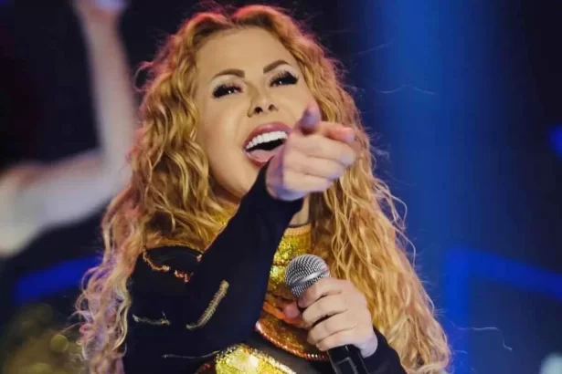 Joelma em trecho de apresentação no especial Isso é Calypso na Amazônia