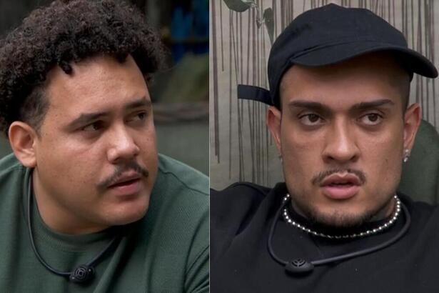 Lucas Henrique e MC Bin Laden em uma montagem no BBB 24