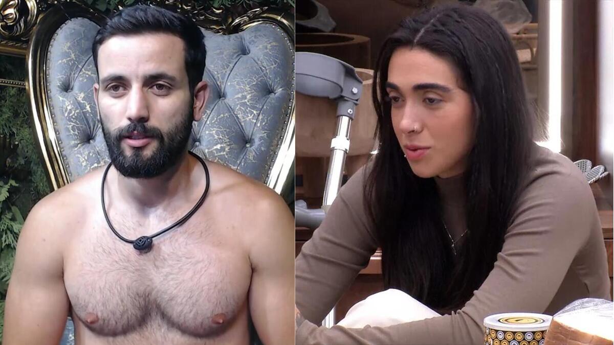 Matteus e Giovanna em uma montagem no BBB 24