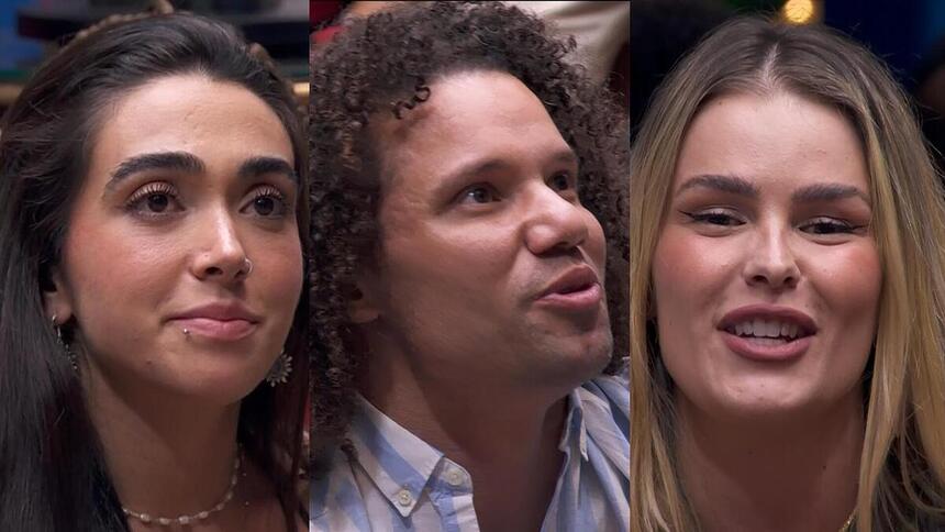 Giovanna, Maycon e Yasmin Brunet no paredão do BBB 24