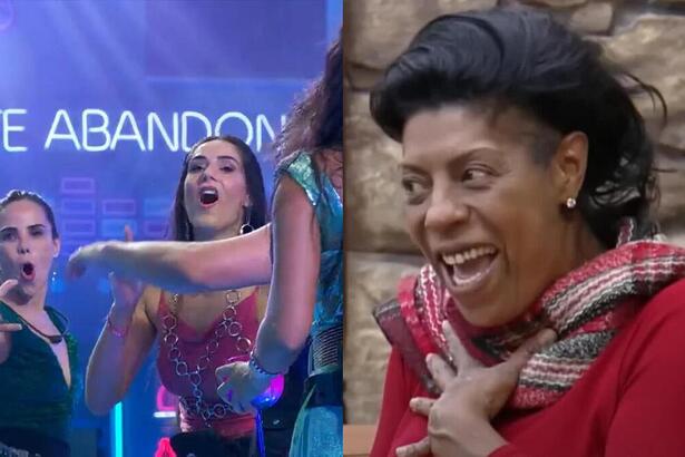 Wanessa Camargo na festa do BBB 24 fazendo a coreografia que Marcia Fu fez em A Fazenda 15