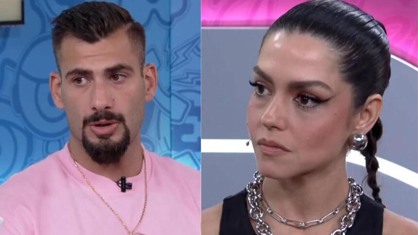 Nizam e Thais Fersoza em uma montagem no Bate-Papo BBB