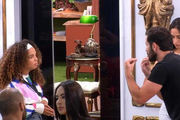 Pitel e Matteus em uma discussão no BBB 24