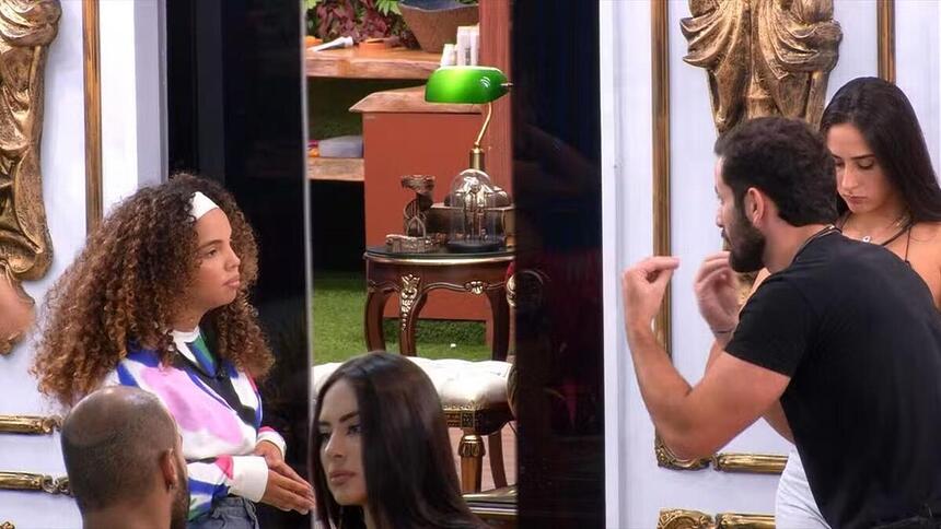 Pitel e Matteus em uma discussão no BBB 24