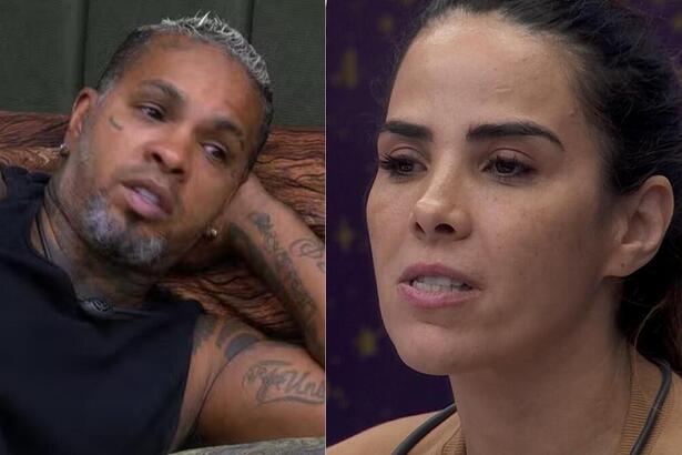 Rodriguinho e Wanessa em uma montagem no BBB 24