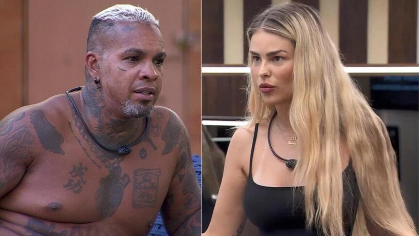 Rodriguinho e Yasmin em uma montagem no BBB 24