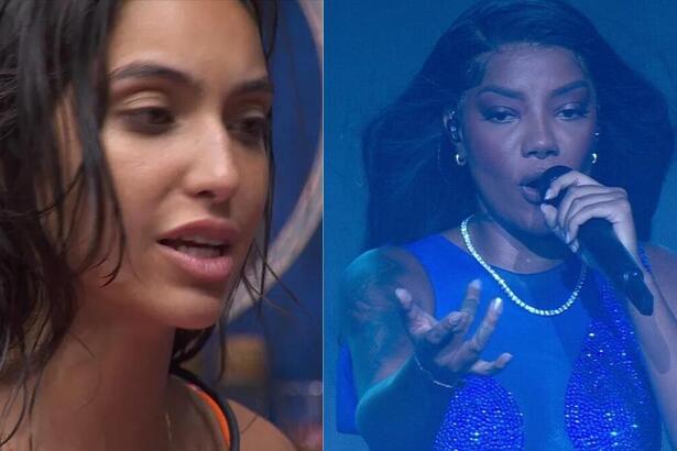 Vanessa Lopes e Ludmilla em uma montagem no BBB 24