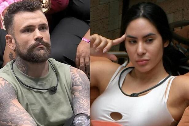 Vinicius e Isabelle em uma montagem no BBB 24