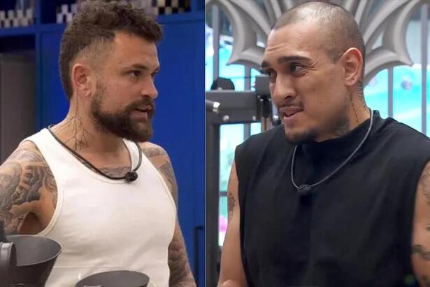 Vinicius e Rodriguinho em uma montagem no BBB 24