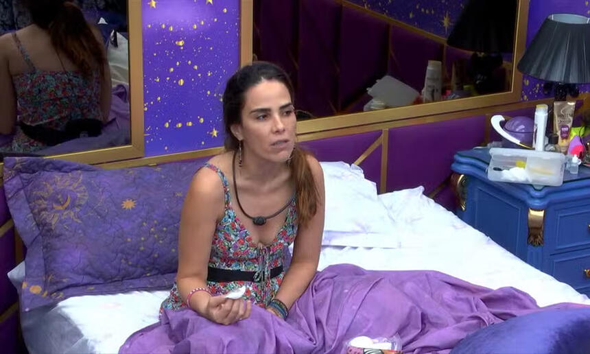 Wanessa Camargo sentada na cama do BBB 24