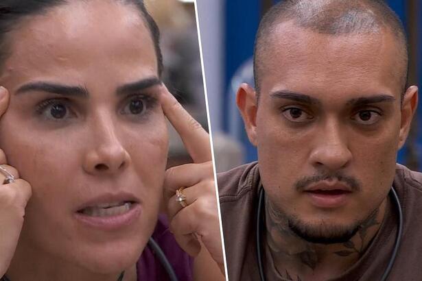 Wanessa Camargo e MC Bin Laden em montagem com trechos de uma discussão no BBB 24