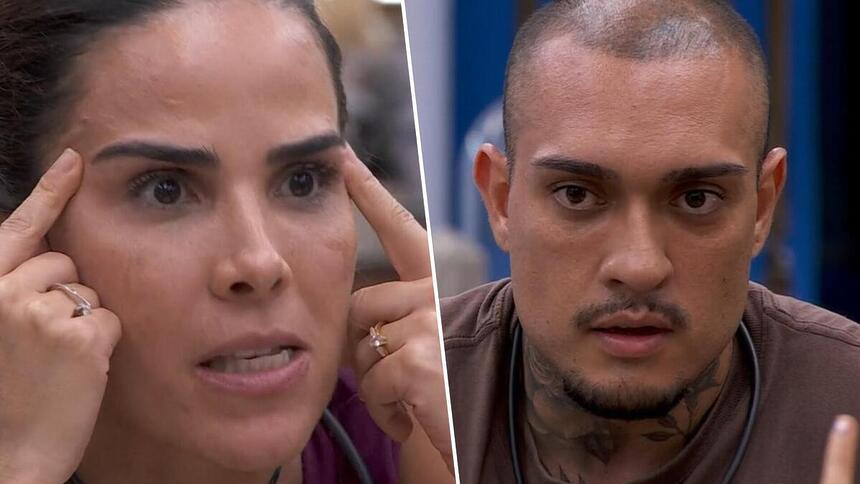 Wanessa Camargo e MC Bin Laden em montagem com trechos de uma discussão no BBB 24