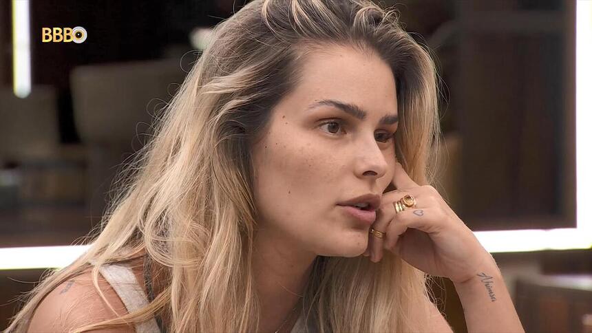 Yasmin Brunet durante conversa na Xepa do BBB 24