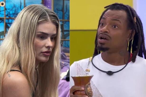 Yasmin e Luigi em uma montagem no BBB 24