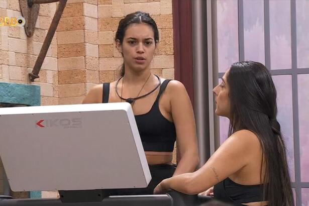 Alane e Deniziane conversam na esteira da academia do BBB 24