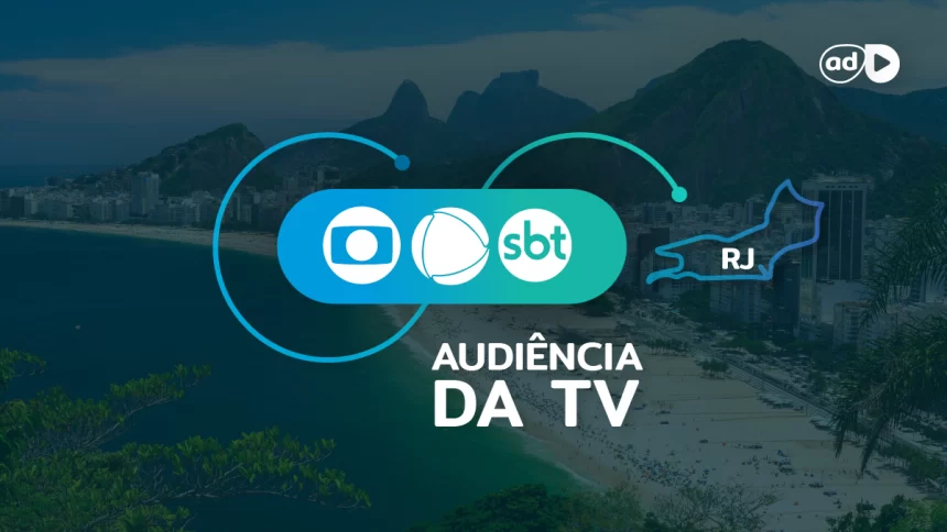 Arte de divulgação da audiência dos dados consolidados de audiência da TV do Rio de Janeiro