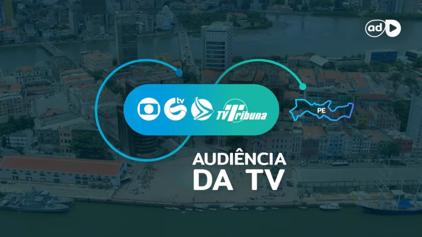 Arte de divulgação dos dados consolidados de audiência da TV Recife, Pernambuco