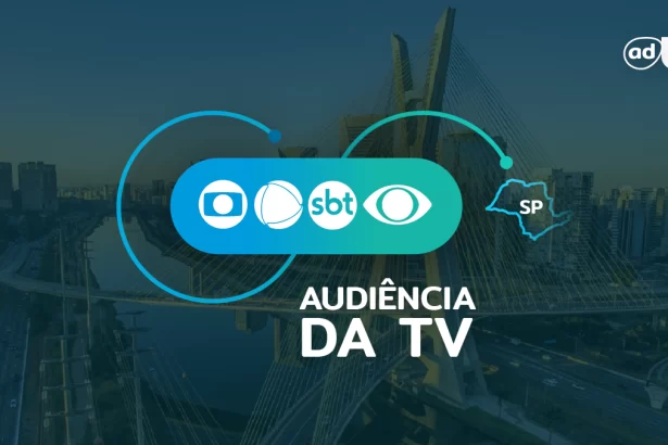 Arte gráfica dos consolidados de audiência da TV Globo, Record, SBT e Band em São Paulo