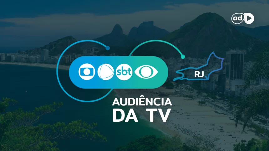 Arte de divulgação dos dados consolidados de audiência da TV do Rio de Janeiro