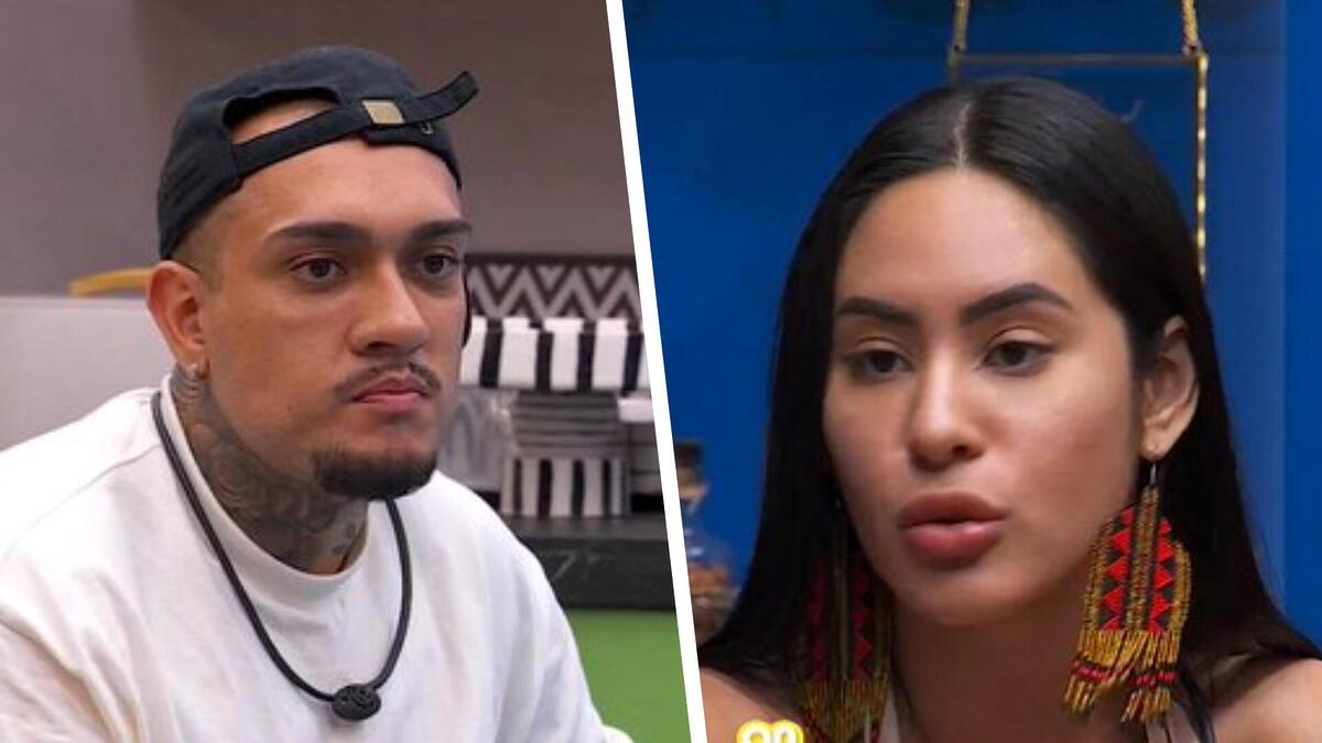 Bin Laden e Isabelle na sala do BBB 24