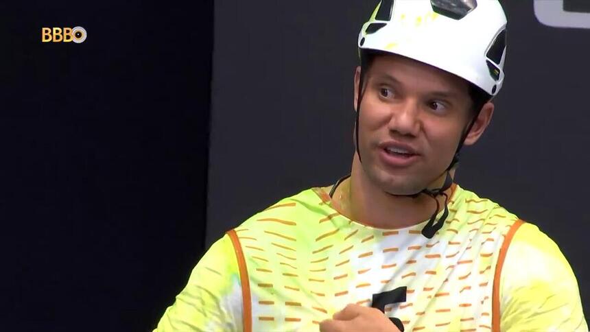 Maycon durante a Primeira Prova do Líder do BBB 24
