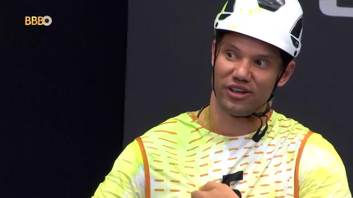 Maycon durante a Primeira Prova do Líder do BBB 24