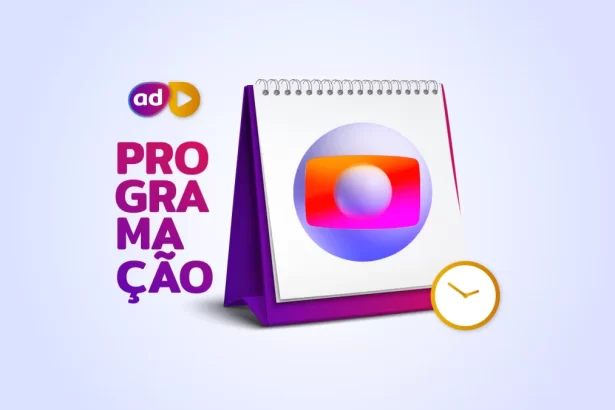 Arte de divulgação da programação da TV Globo