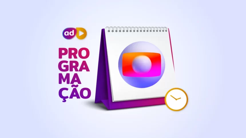 Arte de divulgação da programação da TV Globo