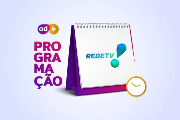 Arte de divulgação da programação da RedeTV!