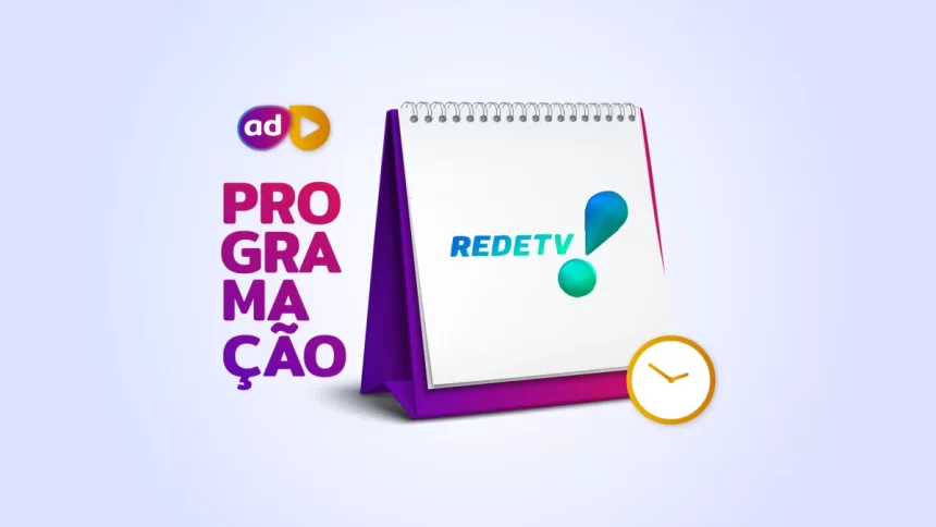 Arte de divulgação da programação da RedeTV!