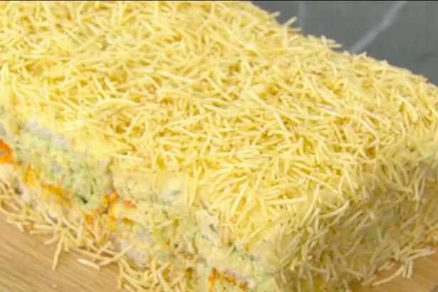 Torta Salgada na mesa da Ana Maria Braga do Mais Você