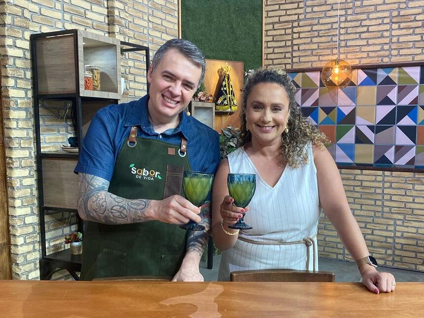 Chef Leonardo Roncon e Bianca Laua no Sabor de Vida