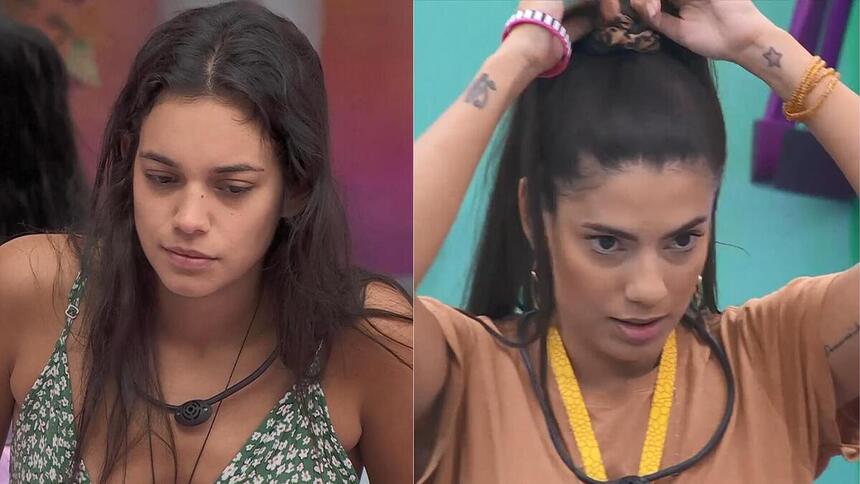 Alane e Fernanda em uma montagem no BBB 24