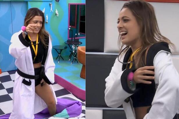 Beatriz dançando Evidências no Quarto do Líder do BBB 24