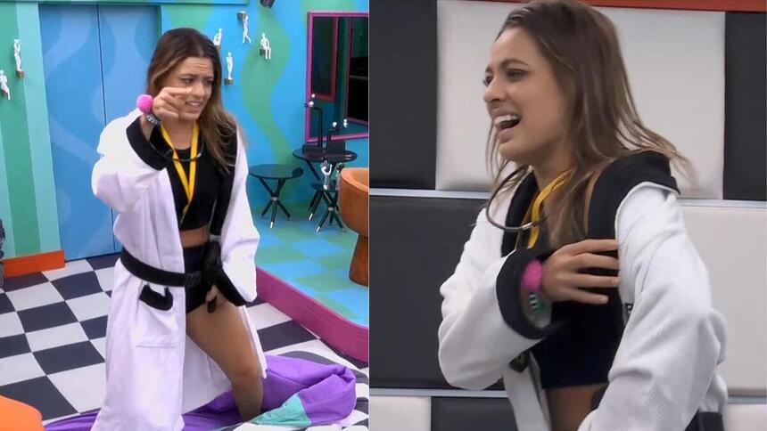 Beatriz dançando Evidências no Quarto do Líder do BBB 24