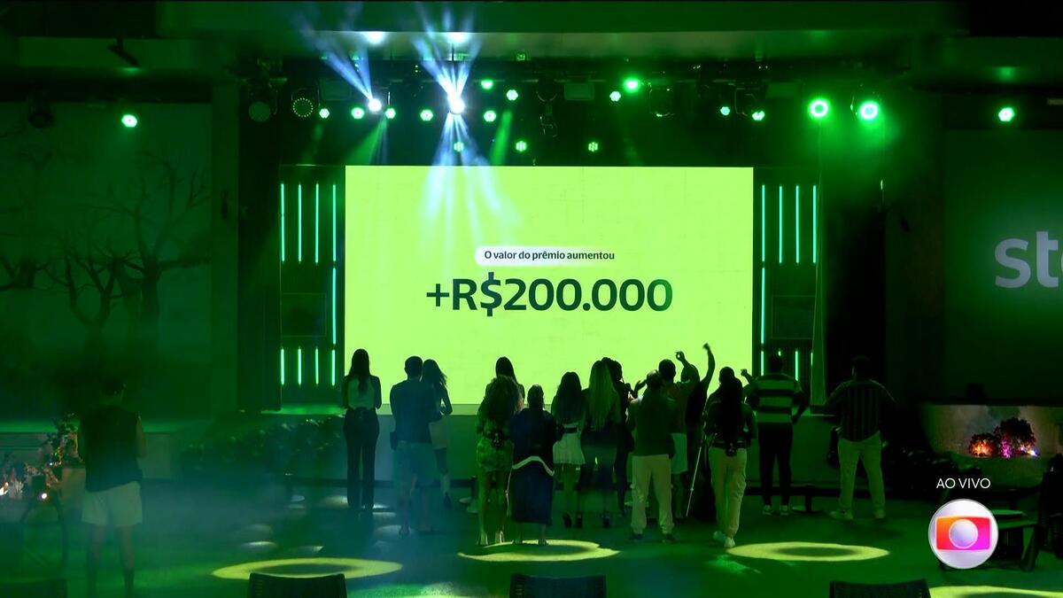 Telão mostra R$ 200 mil a mais no prêmio final do BBB 24