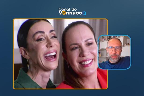 Michelle Barros e Regina Volpato na arte da Coluna do Vannucci ao vivo no dia 19 de fevereiro