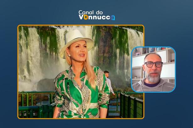 Eliana na arte da Coluna do Vannucci ao vivo