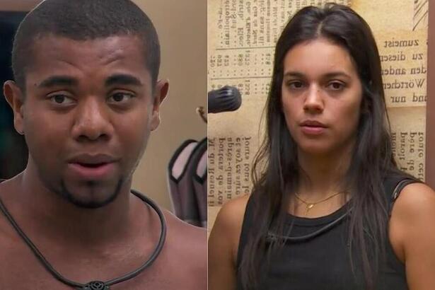 Davi e Alane em uma montagem no BBB 24