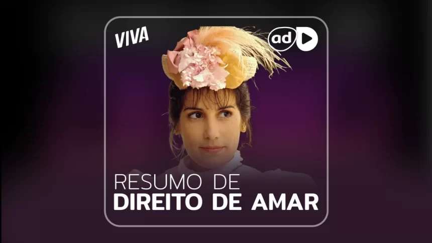 Arte do resumo da novela Direito de Amar no Viva