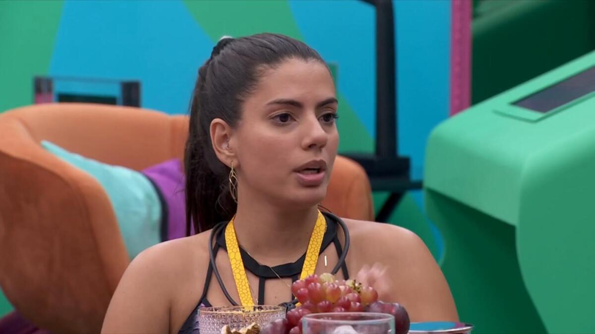 Fernanda durante conversa no Quarto do Líder do BBB 24